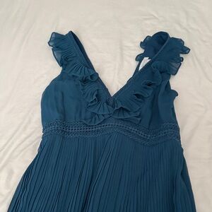 Lucy Paris Teal Ruffle Dress